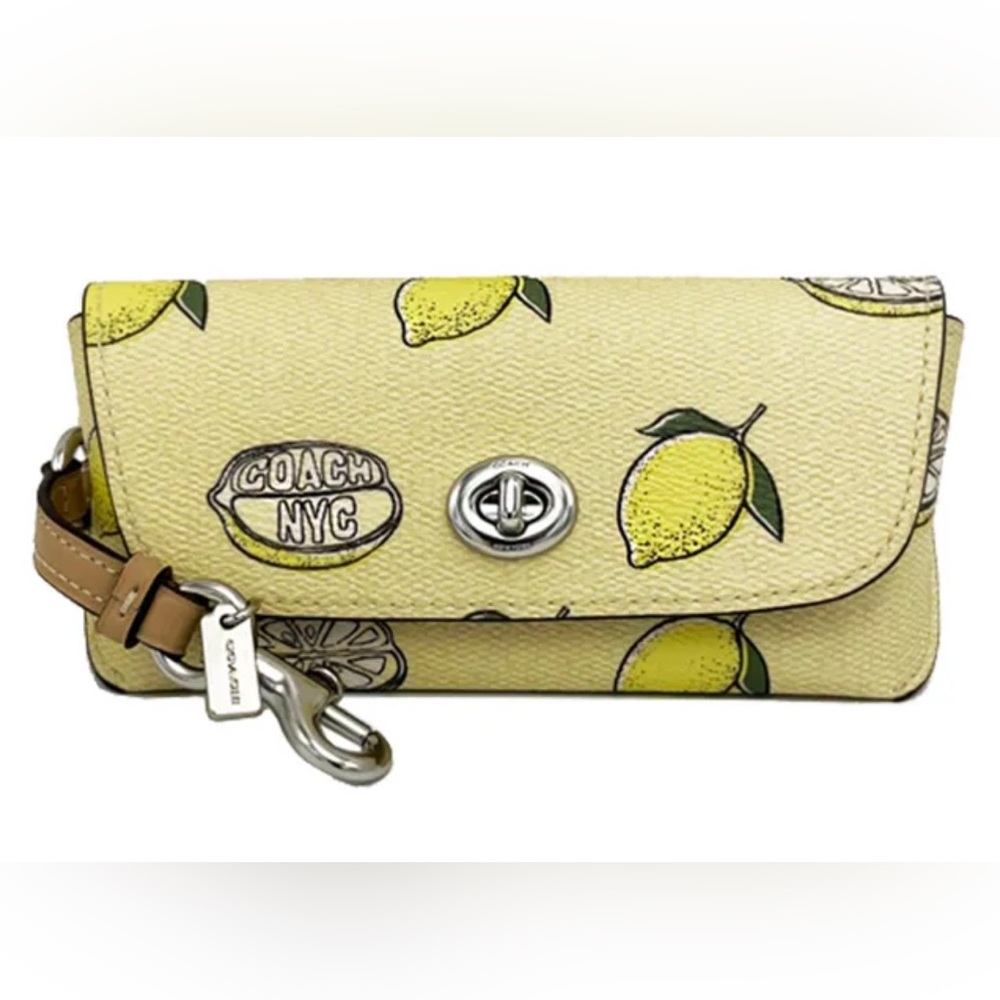 Coach Sunglass Case In Lemon Canvas